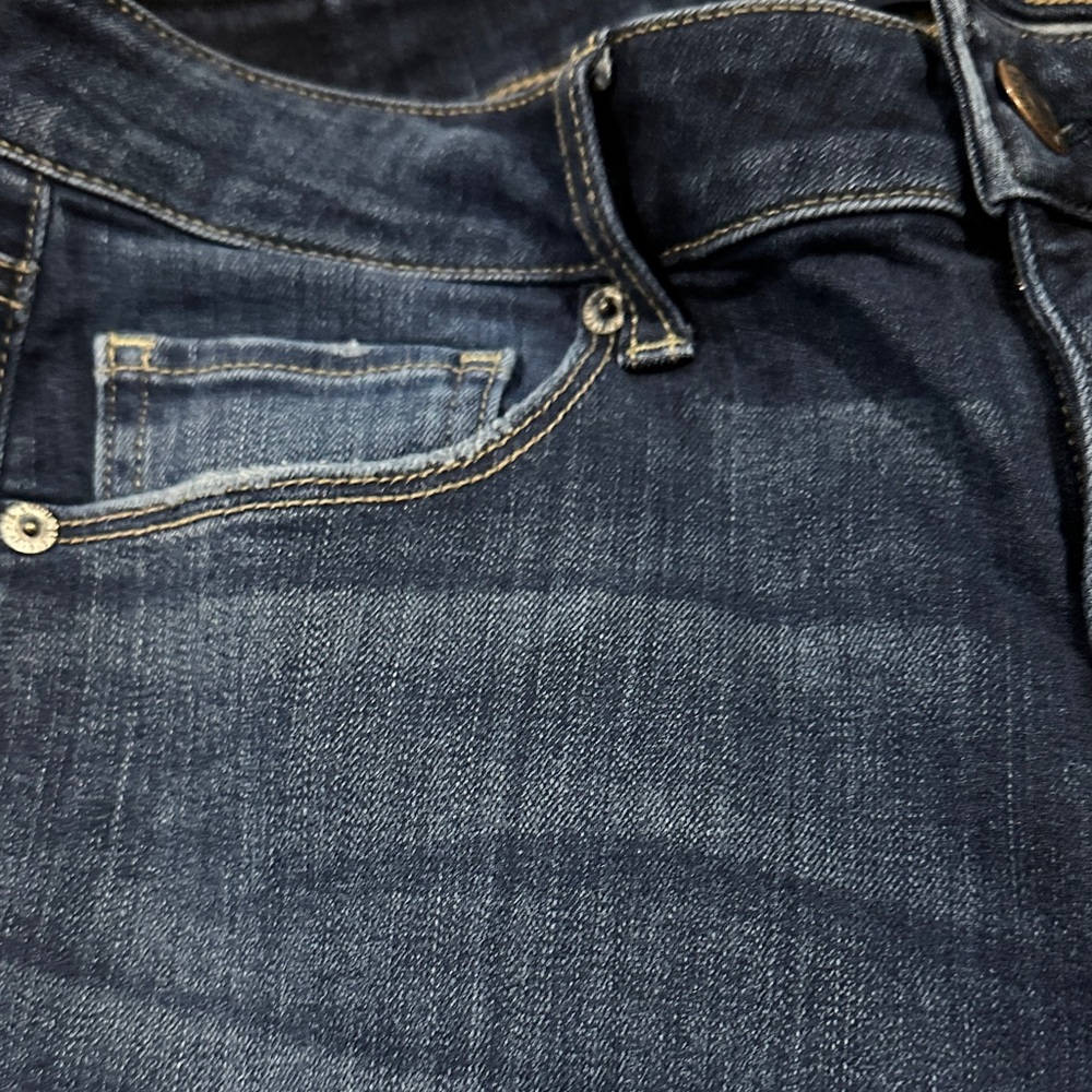AMERICAN EAGLE OUTFITTERS Dark Indigo Skinny Jeans Sz 8 - Picture 9 of 14